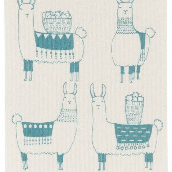 Set/2 Llamarama Swedish Dishcloths Eco Friendly - Picture 2 of 2